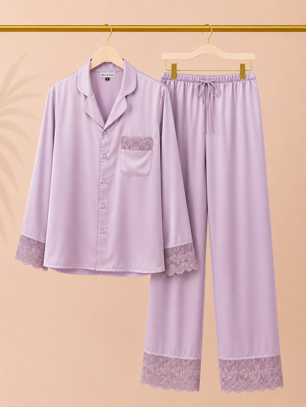 Pink Luxe Silk Lace set