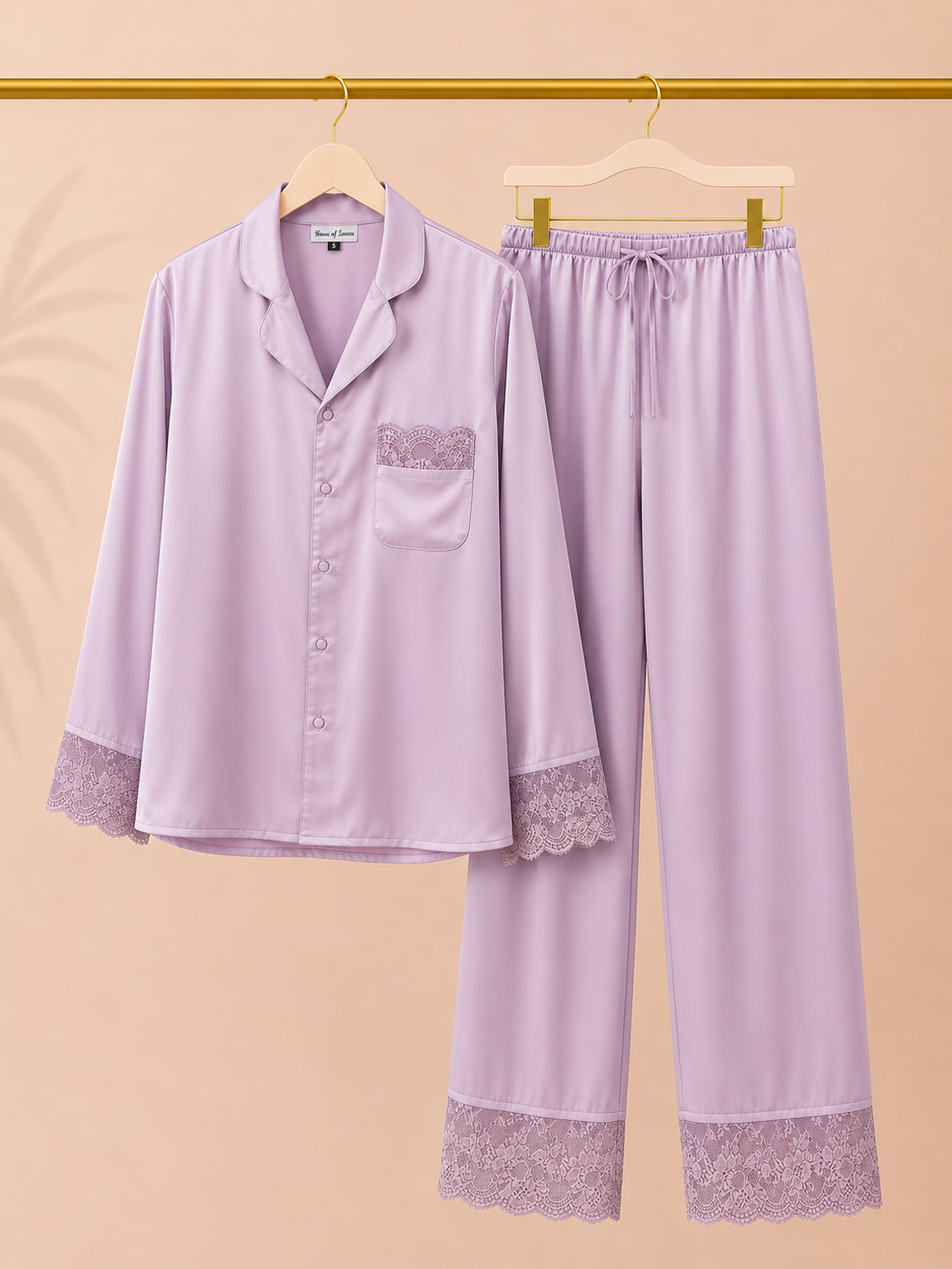 Pink Luxe Silk Lace set