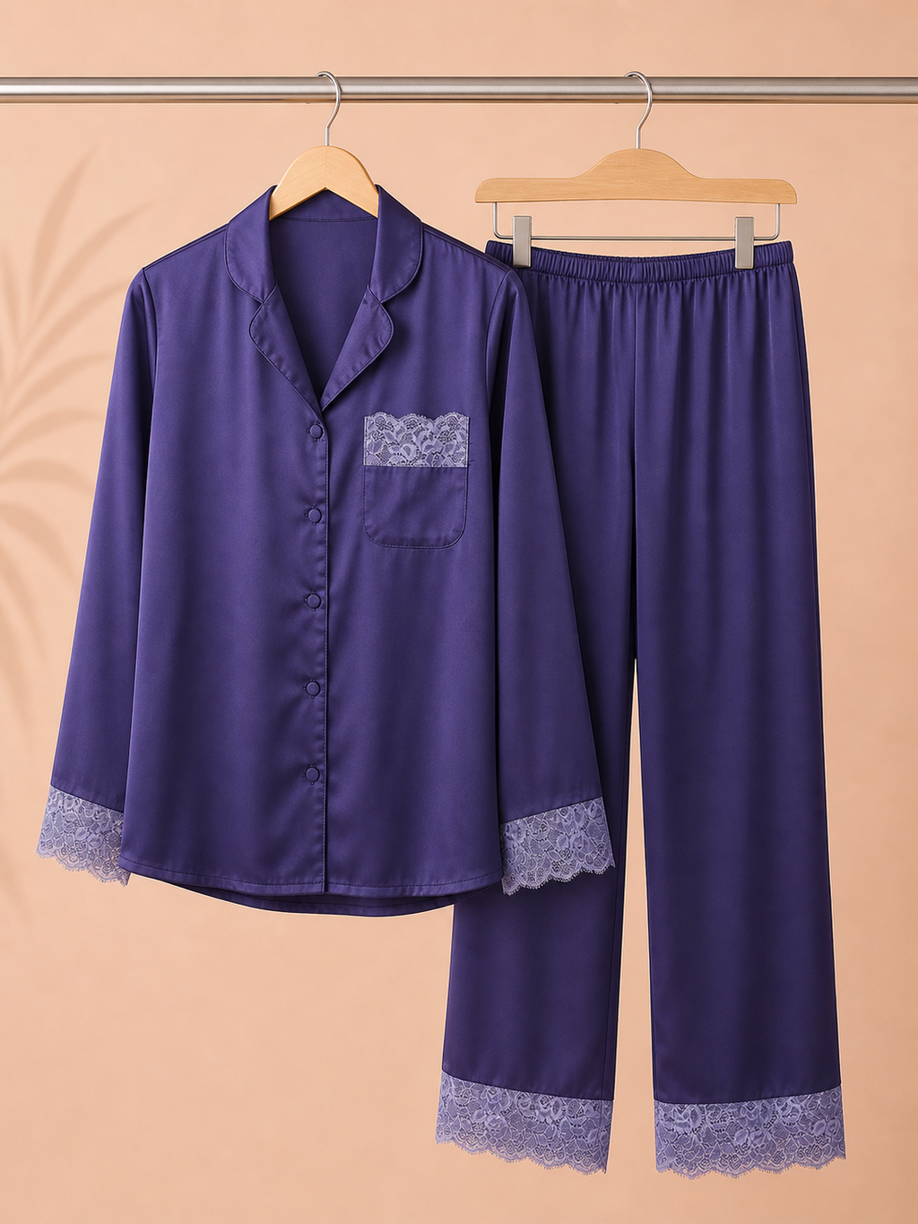 Navy Blue Luxe Silk set