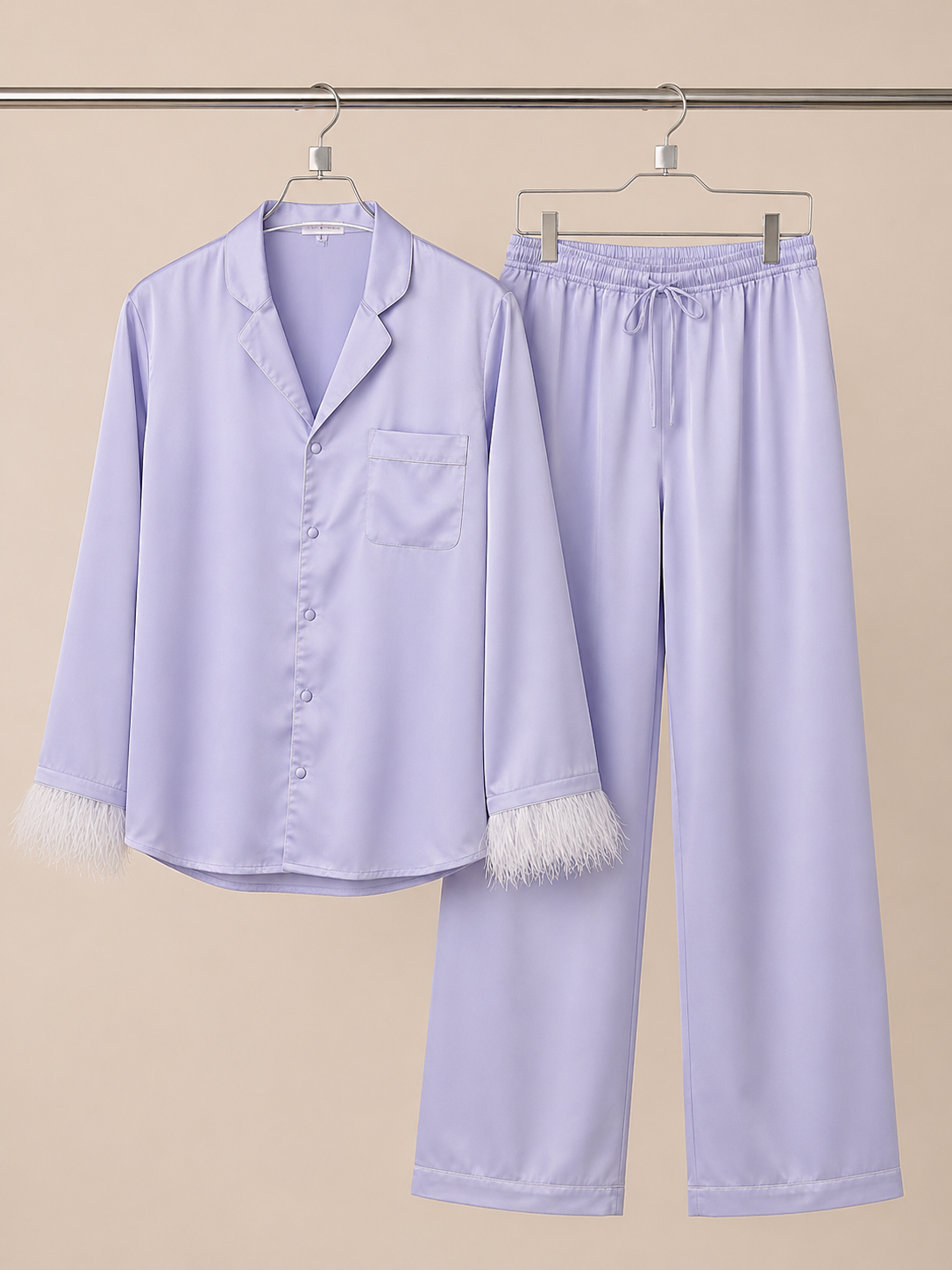 Blue Feather Silk set