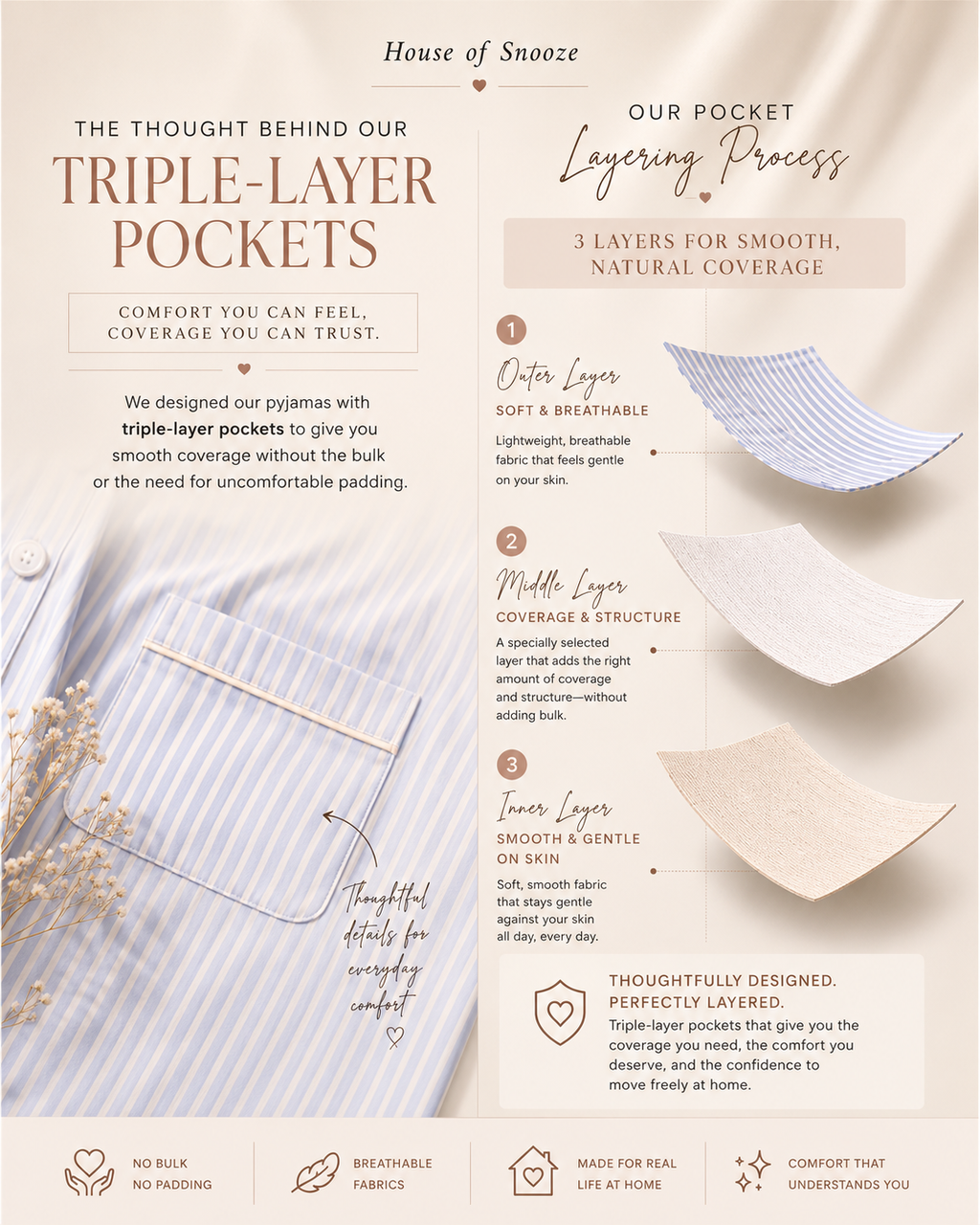 Braless pyjamas - Blue Riveria